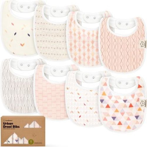 KeaBabies 8pk Organic Baby Bibs for Boy, Baby Drool Bib for Toddler Boys, Girls, Newborn Baby Teething Bibs