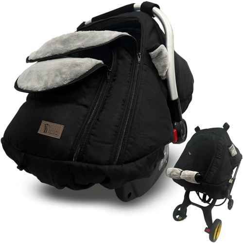 Winter Carseat Cover for Baby Cold-Weather Shield Protection - Baby Car Seat Cover for Infant Car Seat,Waterproof and Windproof Canopy CarSeat Covers for Baby Warm and Cozy Car Seat Covers