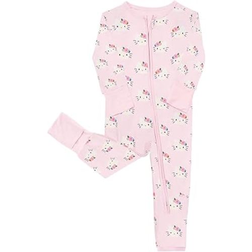 Haloumoning Baby Girl Clothes Long Sleeve Romper Zipper Bodysuit Jumpsuit One Piece Outfits 3-12 Months