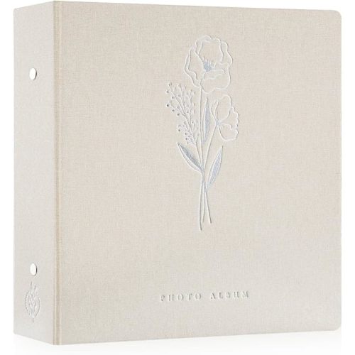 Lanpn Photo Album 4x6 400 Pockets, Linen Photo Albums Holds 400 Vertical Pictures Only Beige