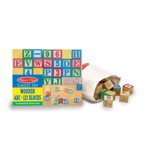 Melissa & Doug Wooden Abc/123 Blocks