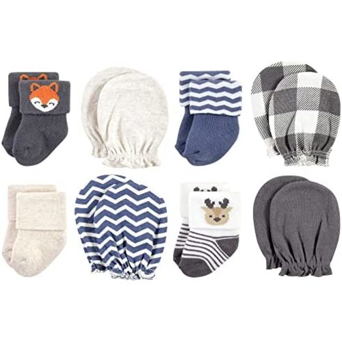 Hudson Baby baby-girls Socks and Mittens Set
