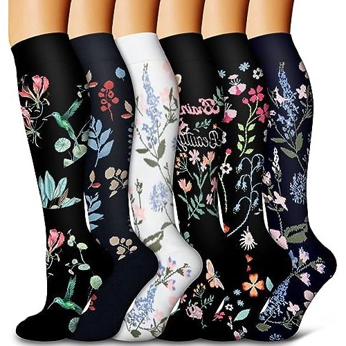 Bluemaple Copper Compression Socks For Women & Men Circulation - Best for Running,Nursing,Hiking,Flight&Travel