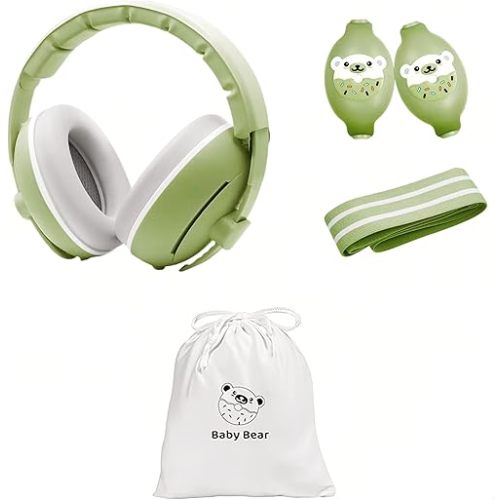 BOENFU Noise Cancelling Headphones for Babies and Toddlers up to 48 Months, 2 in 1 Adjustable Ear Muffs Noise Protection