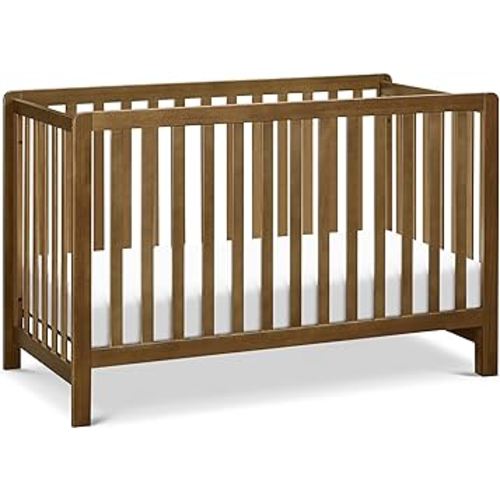 Carter's by DaVinci Colby 4-in-1 Low-Profile Convertible Crib in Walnut, Greenguard Gold Certified