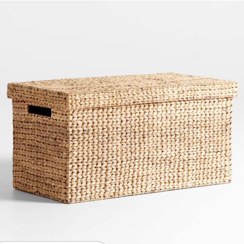 Wonderful Wicker Natural Woven Kids Toy Box with Lid