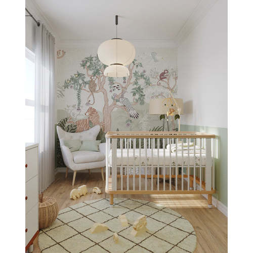 The Cloud Crib | Modern Convertible Crib | In Natural Wood