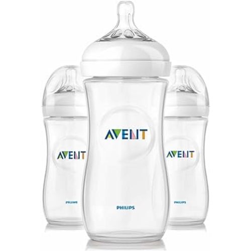 Philips Avent BPA Free Natural Polypropylene Bottle, 11 Ounce, 3 Pack