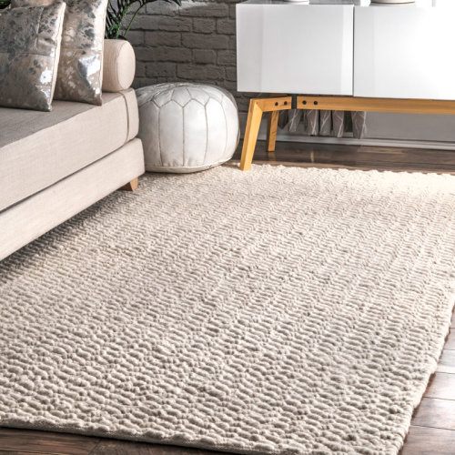 Rosecliff Heights Lockhart Handmade Flatweave Wool/Cotton Ivory Rug & Reviews | Wayfair