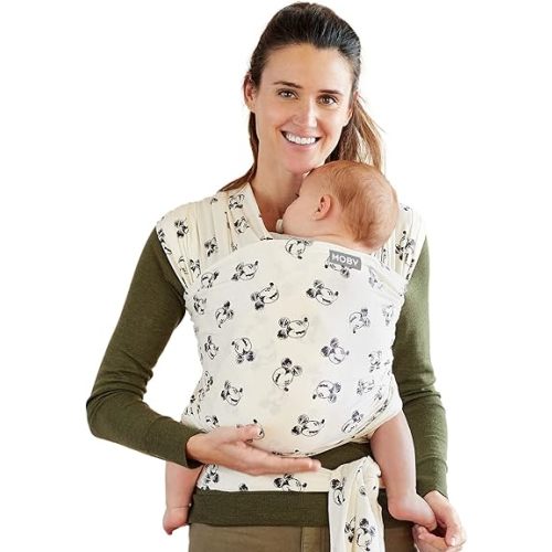 Moby Wrap Baby Carrier | Baby Wrap Carrier for Newborns & Infants | #1 Baby Wrap | Keeps Baby Safe & Secure | Adjustable for All Body Types | Disney's Mickey Mouse
