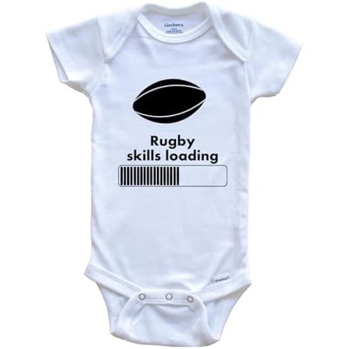 Rugby Skills Loading Funny One Piece Baby Bodysuit