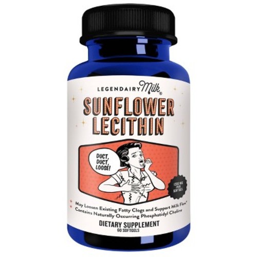 Legendairy Milk Sunflower Lecithin - 60ct: Dietary Supplements, Sugar-Free, Gluten-Free, 1200mg Softgel