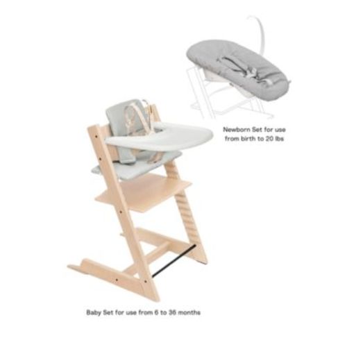 Tripp Trapp® High Chair², Cushion, Tray & Newborn Bundle