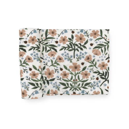 Stretch Knit Swaddle Blanket - Wild Rose