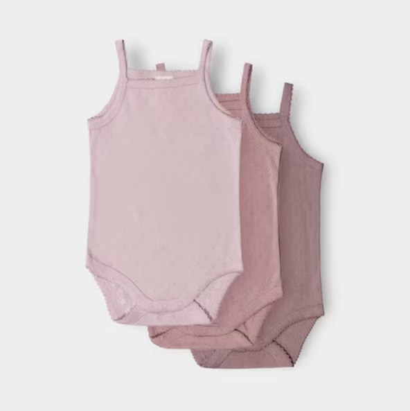Medium Purple Baby 3 Pack Cami Style Organic Cotton Bodysuit | Best&Less™ Online