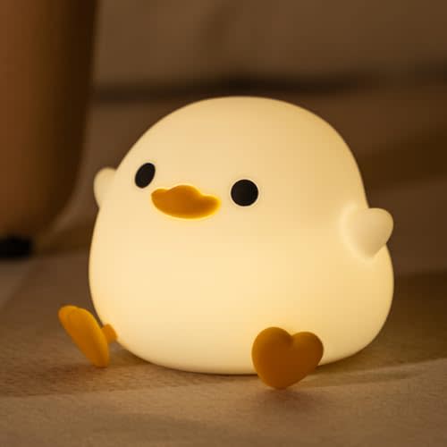 Myratts Night Light for Kids, Cute Soft Silicone Dodo Duck Lamp, Dimmable Nursery Portable Duck Kawaii Lamps, Bedside Lamp for Baby Toddler Adult(Dodo Duck)