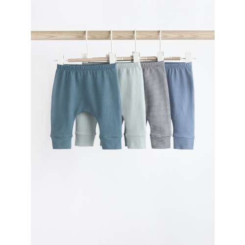 Teal Blue Baby Leggings 4 Pack