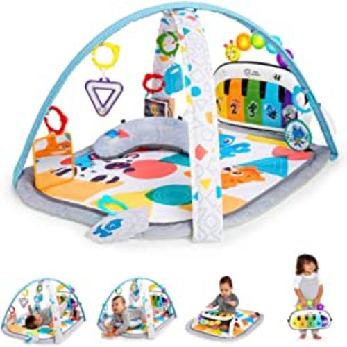 Amazon.com : Baby Einstein 4-in-1 Kickin' Tunes Music and Language Play Gym and Piano Tummy Time Activity Mat : Baby