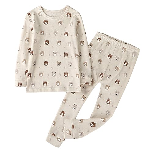 Owlivia 100% Organic Cotton Baby Long Sleeve Pajama Sets, Toddler Boy Girl 2-Piece Sleepwear
