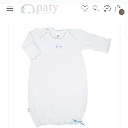Hospital welcome gown for baby (team boy) will embroider with boy name