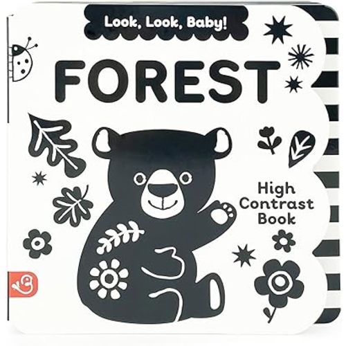 Look, Look, Baby! Forest: Black and White High Contrast Tummy Time Book for Newborns Board book – Pop up, March 4, 2025
