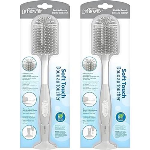 Dr. Brown's Soft Touch No Scratch Baby Bottle Cleaning Brush, 2 pack