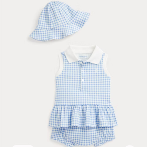 Gingham Cotton Interlock 3-Piece Set