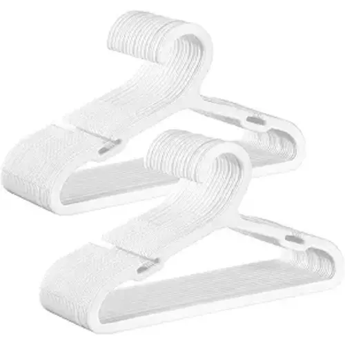SONGMICS Baby Hangers 60 Pack, Plastic Kids Hangers for Closet, 11 x 6.1 Inches, for Children Aged 0-6 Years, Space-Saving, Non-Slip, Cloud White UCRP080W01