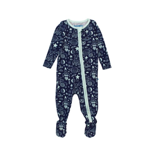 SoftSnooze Baby Boys One Piece Footie Pajamas, 0-3M