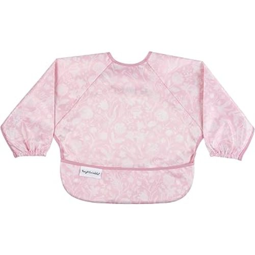 Tiny Twinkle Long Sleeve Bib for Babies & Toddlers | Waterproof Smock Bib for Eating | Machine Washable & Mess-Proof Feeding Essentials | Newborn Shower Gift (Toile, Small 6-24 Months)