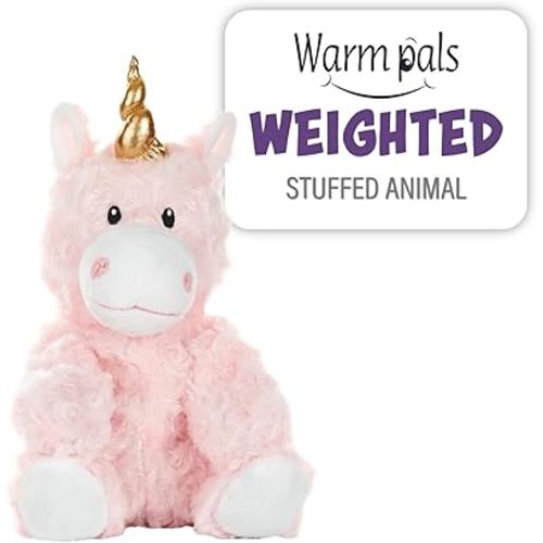 Warm Pals - Princess Pink Unicorn - 1.5lbs - Cozy Microwavable Lavender Scented Plush Toys - Heated Stuffed Animal - Heatable Coolable Bedtime Comfort Plushie
