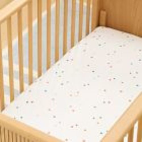 Organic Tossed Geo Crib Fitted Sheet
