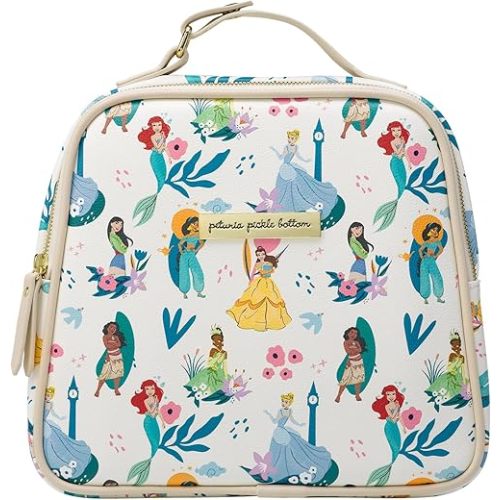 Petunia Pickle Bottom Tandem Bottle & Lunch Tote | Perfect for Bottles, Snacks & Wireless Pump | Holds up to Three Regular Sized Bottles | Easy to Clean | Disney Princess Courage & Kindness