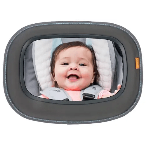 Munchkin Brica Baby In Sight Soft-Touch Auto Mirror - Grey | Baby Bunting AU