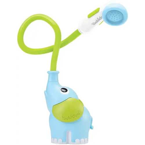 Yookidoo Baby Bath Shower Head - Elephant Water Pump and Trunk Spout Rinser - for Newborn Babies in Tub Or Sink