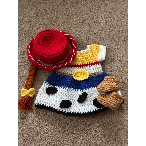 Jessie from Toy Story Inspired Costume/Jessie Cowboy Hat/ Toy Story Costume Available in Newborn to 12 Month Size- MADE TO ORDER