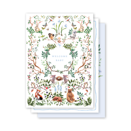 Woodland Blue Milestone Cards