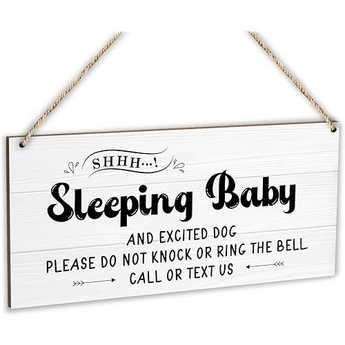 Baby Sleeping Sign for Front Door