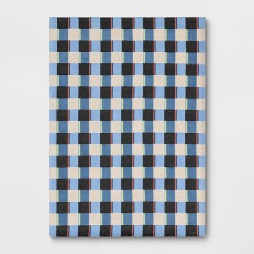 4'x6" Plaid Kids' Rug Blue - Pillowfort™