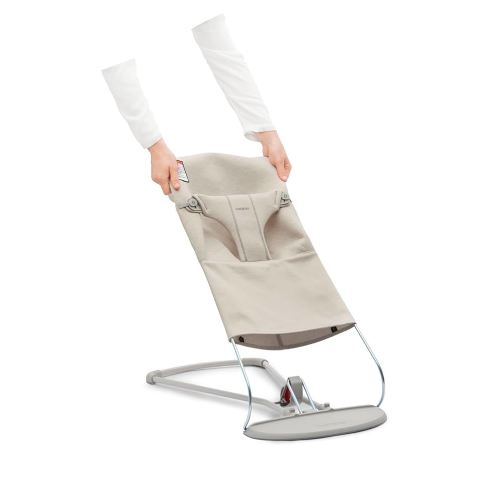 BabyBjörn Fabric Seat Bouncer Bliss, 3D-Jersey, Light Beige