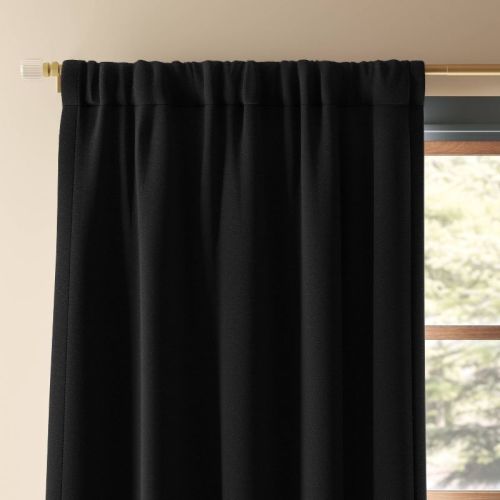 50"x84" Blackout Henna Window Curtain Panel Black - Threshold™: Cotton Sateen, Uv Protection, Rod Pocket
