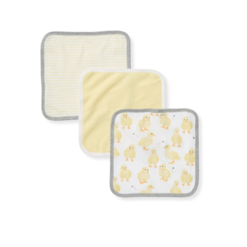 Little Ducks Organic Cotton Washcloths 3 Pack