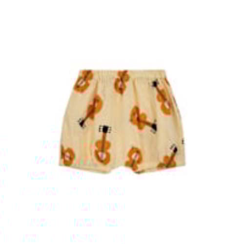 Printed woven organic cotton shorts - Bobo Choses - Girls - Beige/Multi - 12M