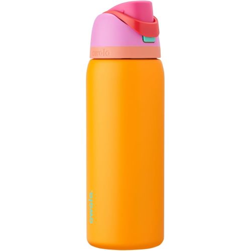 Owala FreeSip Insulated Stainless Steel Water Bottle with Straw for Sports, Travel, and School BPA-Free Sports Water Bottle, 32 oz, Tropical