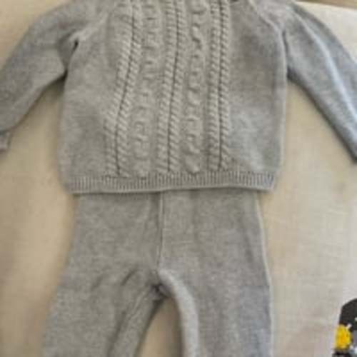 Carter’s Little Planet Baby Knit Outfit Set – Gray, 9M