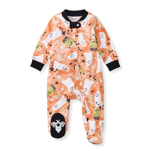 Burt's Bees Baby Girls' Organic Cotton Sleep and Play Footed Pajamas