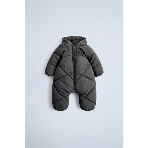 QUILTED NYLON ROMPER - Anthracite grey | ZARA United States