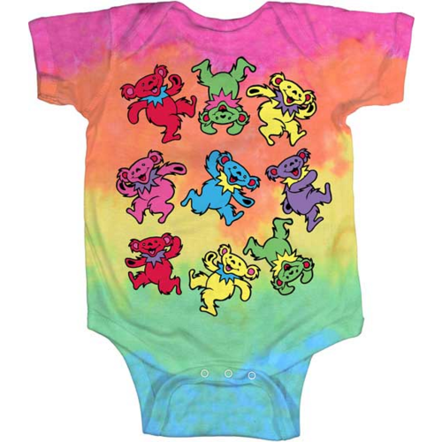 Grateful Dead Dancing Bears Baby One Piece Bodysuit