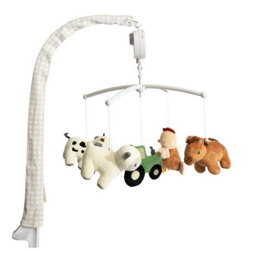 Living Textiles - Musical Mobile - Tractor Ride, Multicolored