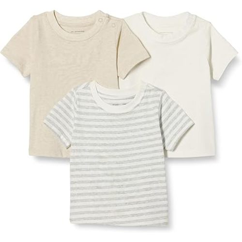 Amazon Essentials Unisex Toddlers and Babies' Short Sleeve T-Shirts, Pack of 3